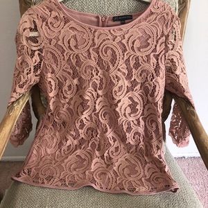 Peach Lace Top